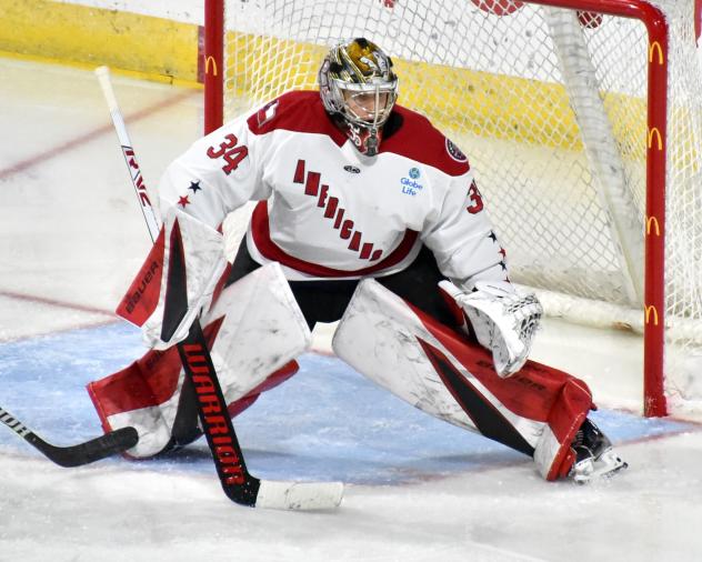 Allen Americans goaltender Leevi Merilainen