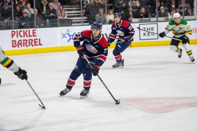 Saginaw Spirit's Michael Misa on game night