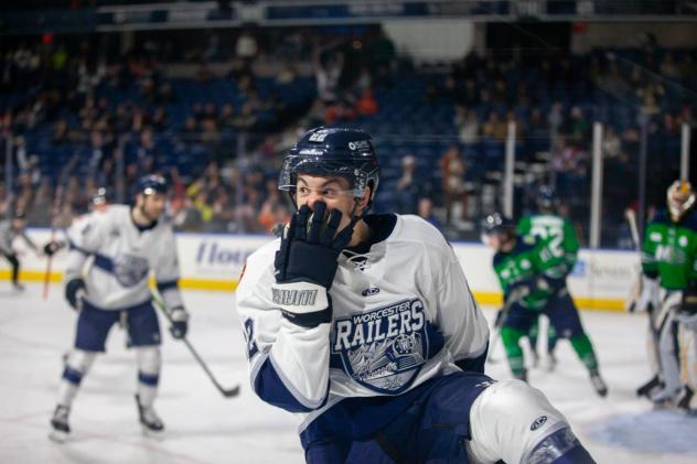 Worcester Railers' Daylan Kuefler on game night