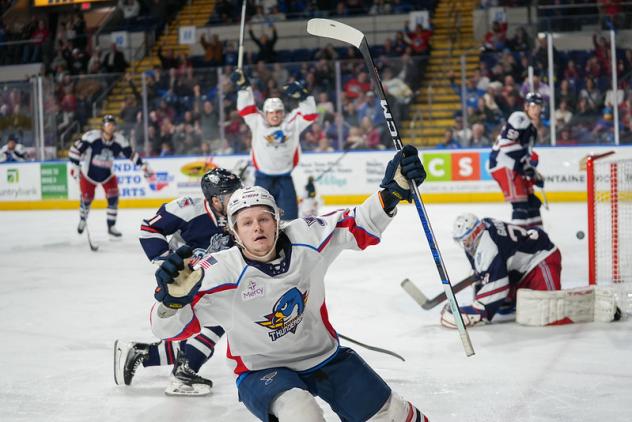 Springfield Thunderbirds' Mikhail Abramov on game night
