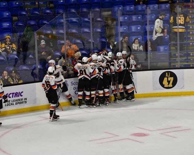 Lehigh Valley Phantoms celebrate win