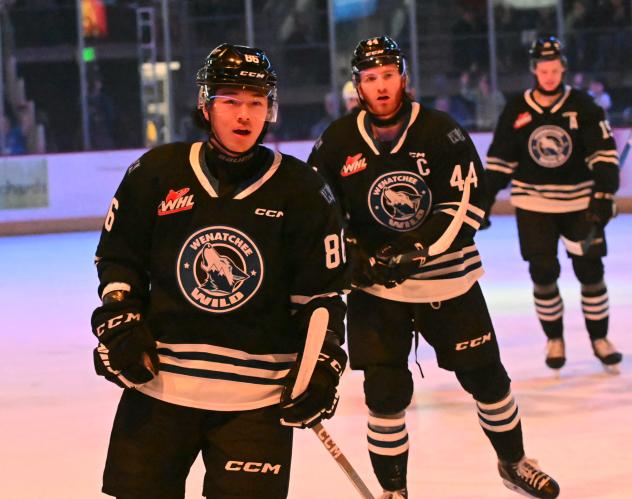 Wenatchee Wild's Kenta Isogai and Graham Sward on game night