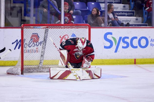 Vancouver Giants goaltender Brett Mirwald