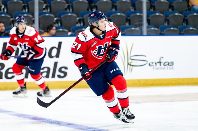 Forward Tyson Zimmer with the Lethbridge Hurricanes