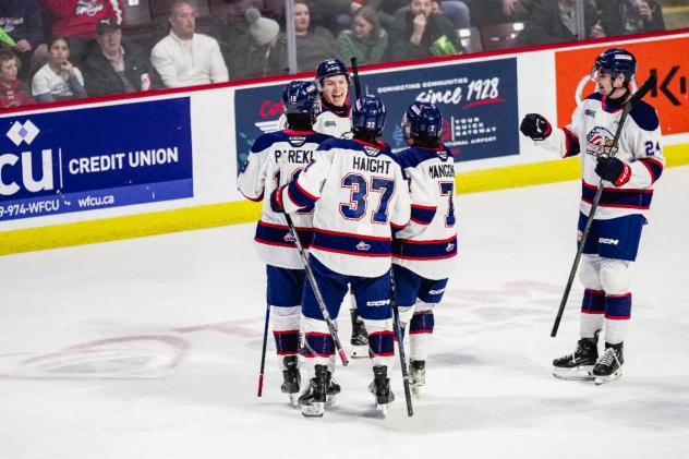 Saginaw Spirit celebrate win