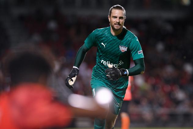 Goalkeeper Tyler Deric with the Rio Grande Valley Toros