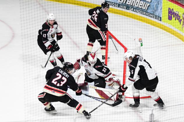 Vancouver Giants battle the Moose Jaw Warriors