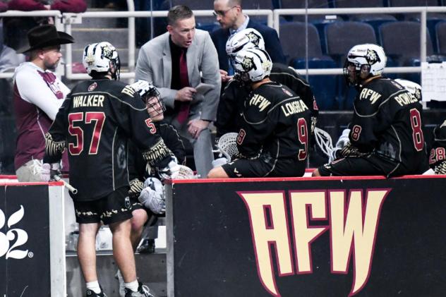 Albany Firewolves Head Coach Glenn Clark addresses the team