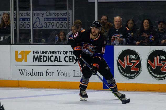 Forward Jordan Stallard with the Knoxville Ice Bears