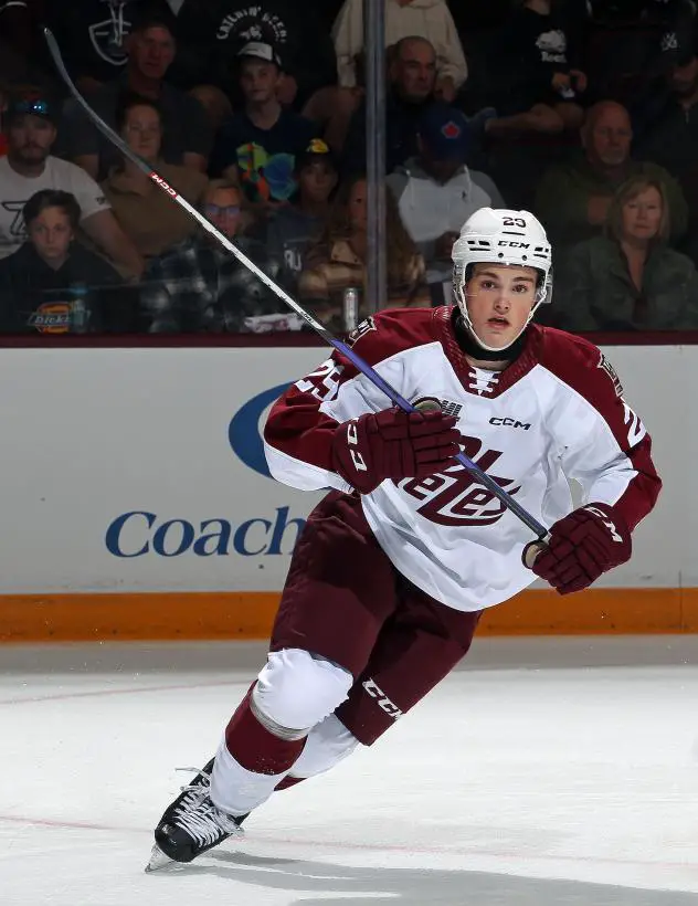 Peterborough Petes' Braydon McCallum on game night