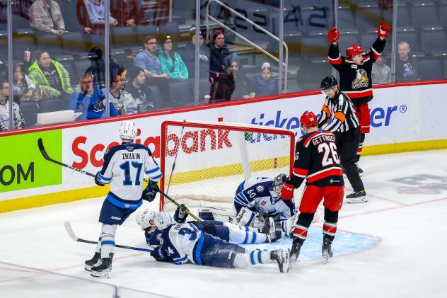 Grand Rapids Griffins battle the Manitoba Moose