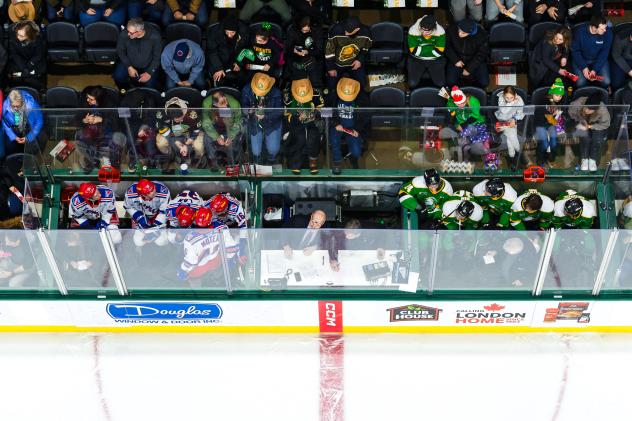 Penalty boxes are full as the Kitchener Rangers battle the London Knights