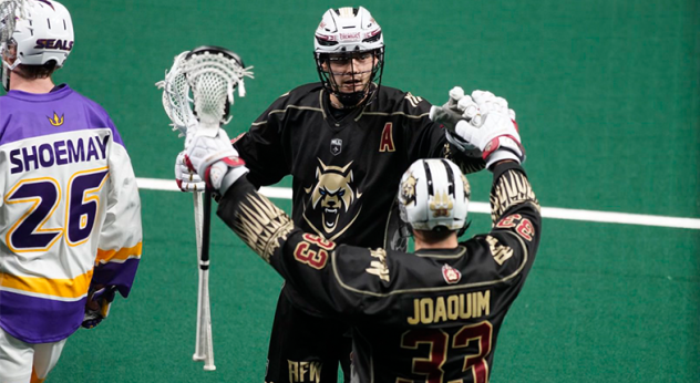 Albany FireWolves' Anthony Joaquim and Nick Chaykowsky on game night