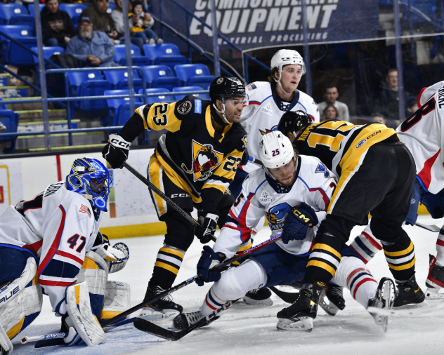 Springfield Thunderbirds battle the Wilkes-Barre/Scranton Penguins