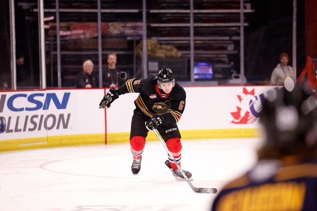 Vancouver Giants defenceman Colton Roberts in on-ice testing