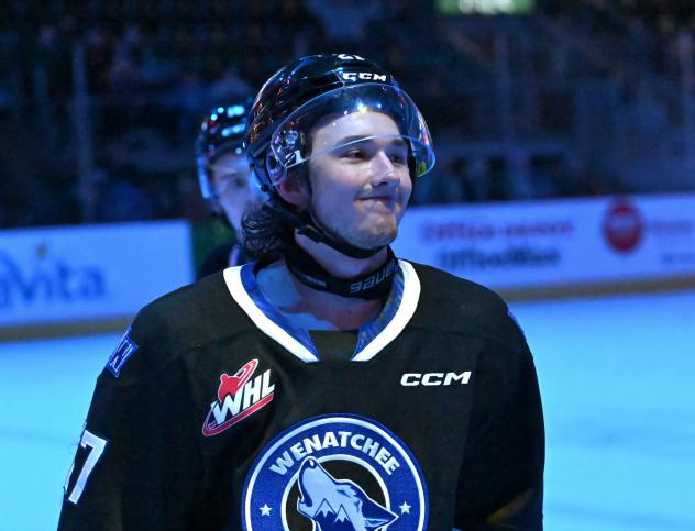 Wenatchee Wild's Luka Shcherbyna on game night