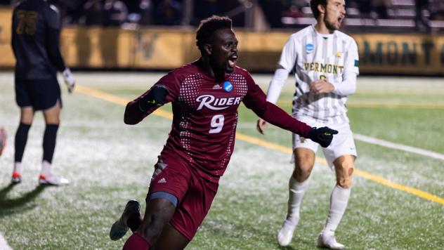 Forward Babacar Diene with Rider University