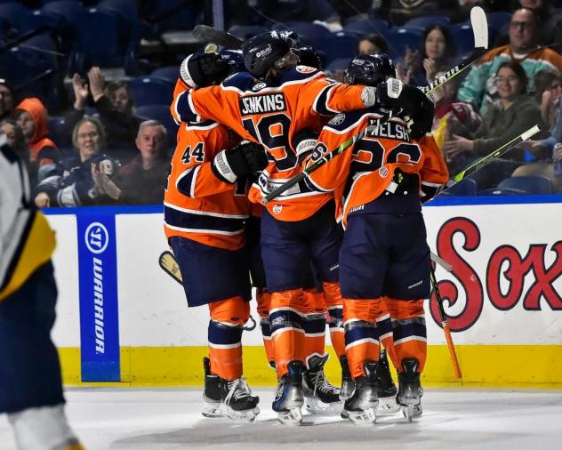 Worcester Railers celebrate win
