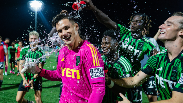 Goalkeeper Damian Las with Austin FC II