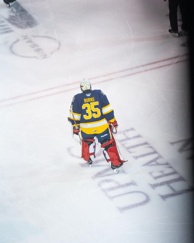 Erie Otters goaltender Charlie Burns