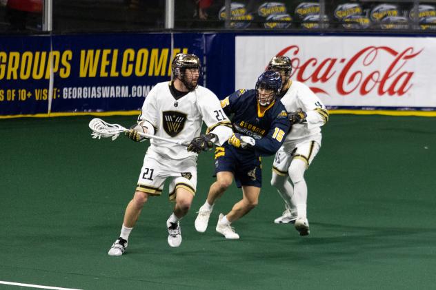 Vancouver Warriors' Kevin Crowley in action
