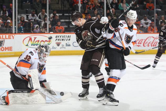 Lehigh Valley Phantoms battle the Hershey Bear