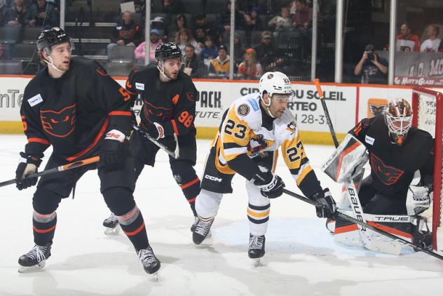 Wilkes-Barre/Scranton Penguins' Jagger Joshua in action