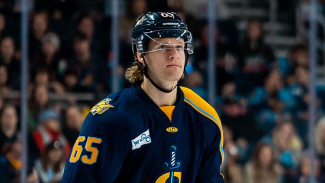 Forward Matt Ustaski with the Atlanta Gladiators