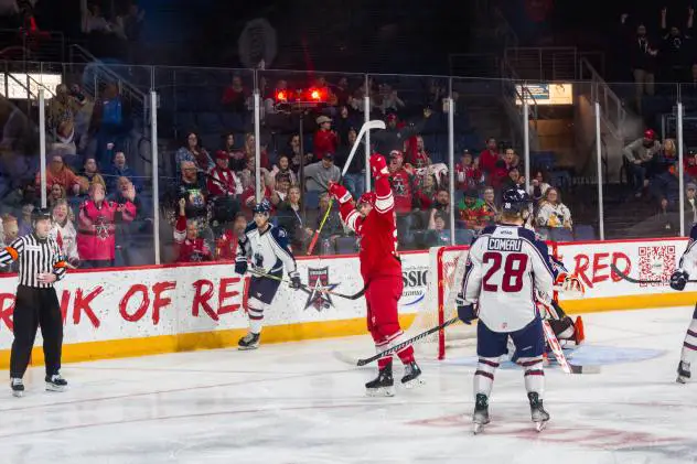 Allen Americans celebrate win