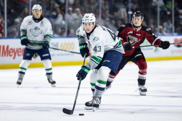 Seattle Thunderbirds defenseman Sawyer Mynio