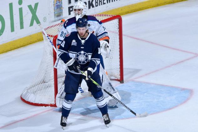 Worcester Railers forward Andrei Bakanov vs. the Orlando Solar Bears