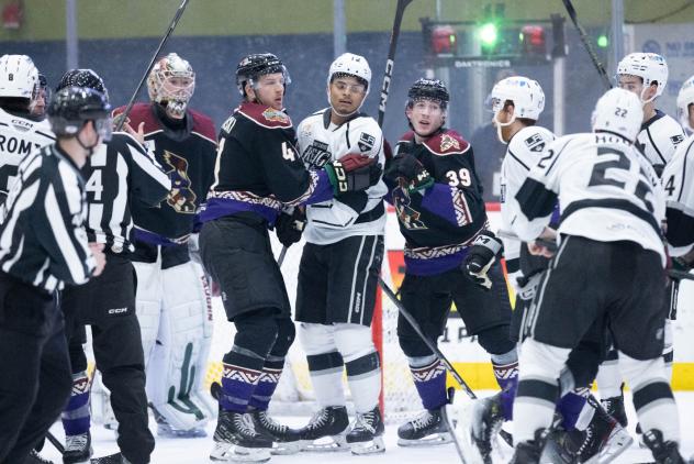 Tucson Roadrunners mix it up with the Ontario Reign