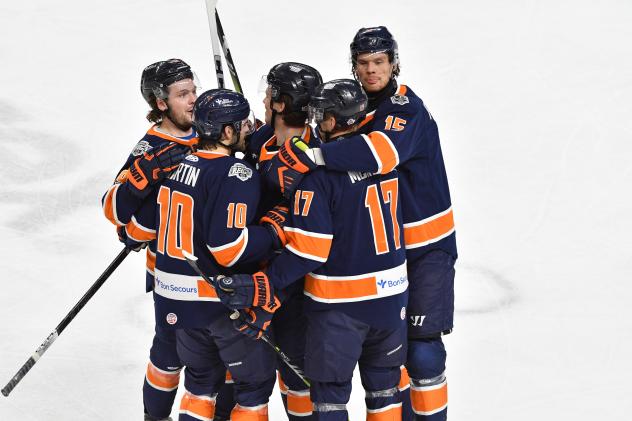 Greenville Swamp Rabbits celebrate win