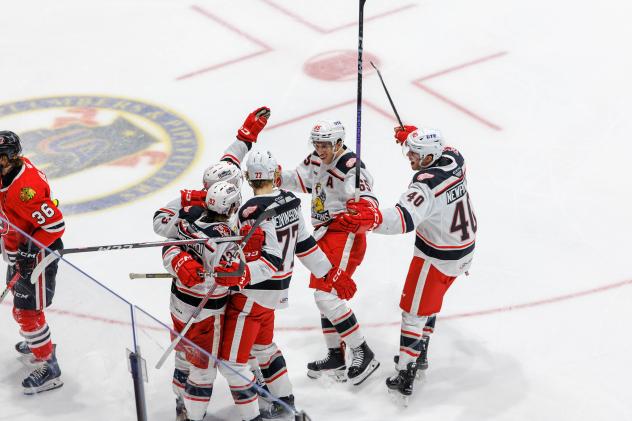 Grand Rapids Griffins celebrate win