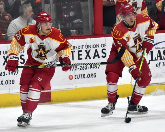 Allen Americans' Andrew Jarvis and Tarun Fizer on game night