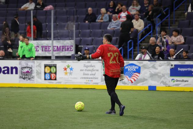San Diego Sockers' Doris Pardo on the field