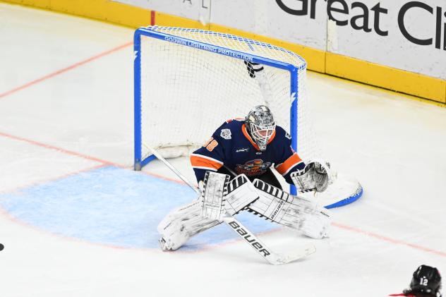 Greenville Swamp Rabbits' Jacob Ingham on in action