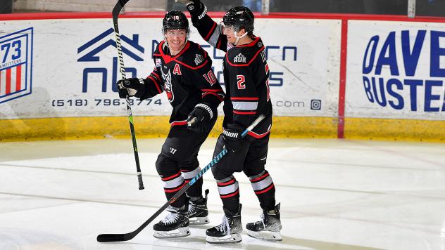 Adirondack Thunder's Ryan Smith and Brendan Less on game night