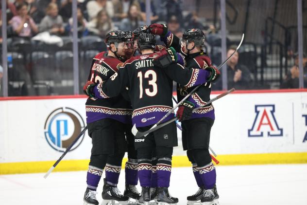 Tucson Roadrunners celebrate win