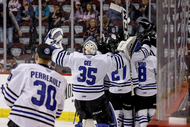 Wenatchee Wild celebrate win