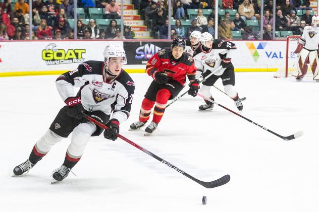 Vancouver Giants' Samuel Honzek in action