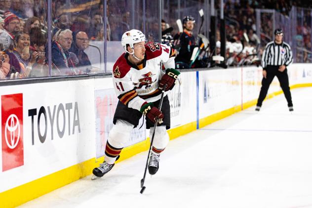 Tucson Roadrunners right wing Austin Poganski