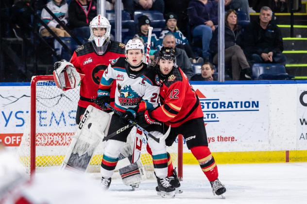 Kelowna Rockets centre Gabriel Szturc vs. the Prince George Cougars