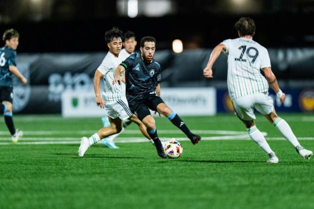 Tacoma Defiance's Faysal Bettache versus Austin FC II's CJ Fodrey