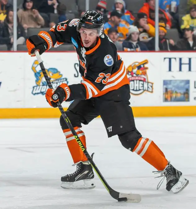 Forward Griffen Fox with the Fort Wayne Komets