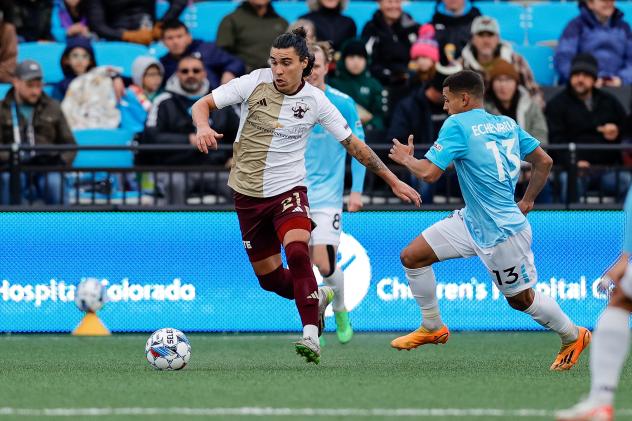 Detroit City FC's Maxi Rodriguez versus Colorado Springs Switchbacks FC's Stevie Echevarria
