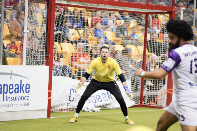 Baltimore Blast goalkeeper Mike Zierhoffer