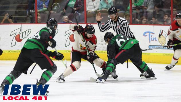 Indy Fuel face off with the Cincinnati Cyclones