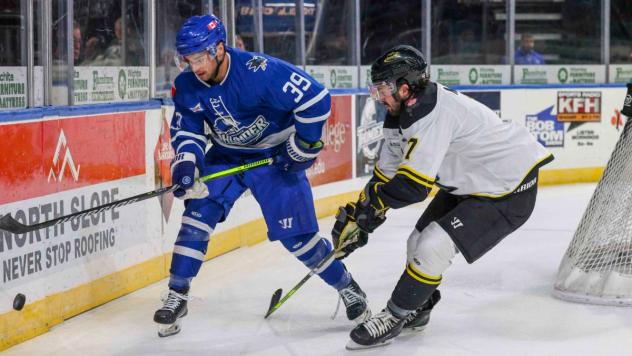 Wichita Thunder forward Kobe Walker (left)