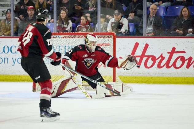 Vancouver Giants goaltender Brett Mirwald